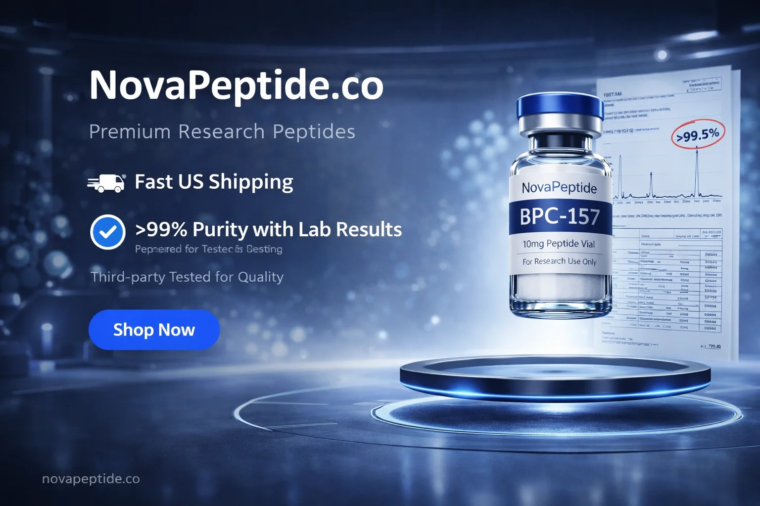 NovaPeptide BPC-157 vial